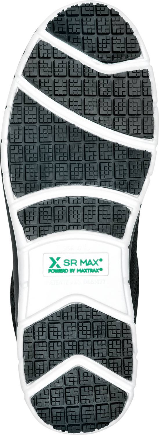 alternate view #5 of: SR Max SRM1570 Anniston, Men's, Black/White, Slip On Athletic Style, EH, MaxTRAX Slip Resistant, Soft Toe Work Shoe