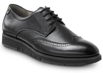 Zapato de trabajo con puntera blanda, antideslizante MaxTRAX, estilo de vestir punta de ala, negro, de hombre, SR Max SRM3390 Durham