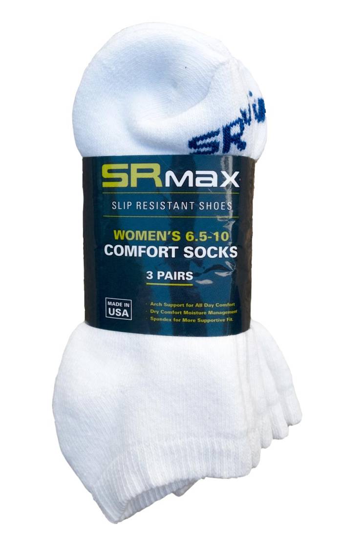 alternate view #2 of: SR Max SRM5213CWHT Womens White Comfort Low Cut Socks - 3 Pair Pack