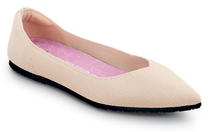 view #1 of: SR Max SRM593 Albright, Women's, Pop The Champagne, MaxTRAX Slip Resistant, Soft Toe, Dress Flat, Work Shoe