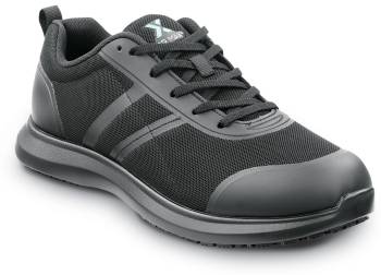 SR Max SRM6550 Aiken, Men's, Black, Athletic Style, MaxTRAX Slip Resistant, Soft Toe Work Shoe