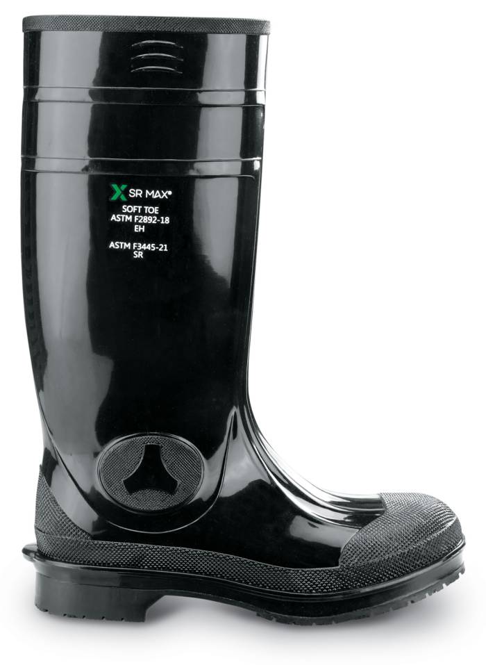 alternate view #2 of: SR Max SRM8200 Seward, Unisex, Black, 16 Inch PVC, Steel Toe, EH, Waterproof, MaxTRAX Slip Resistant, Work Boot