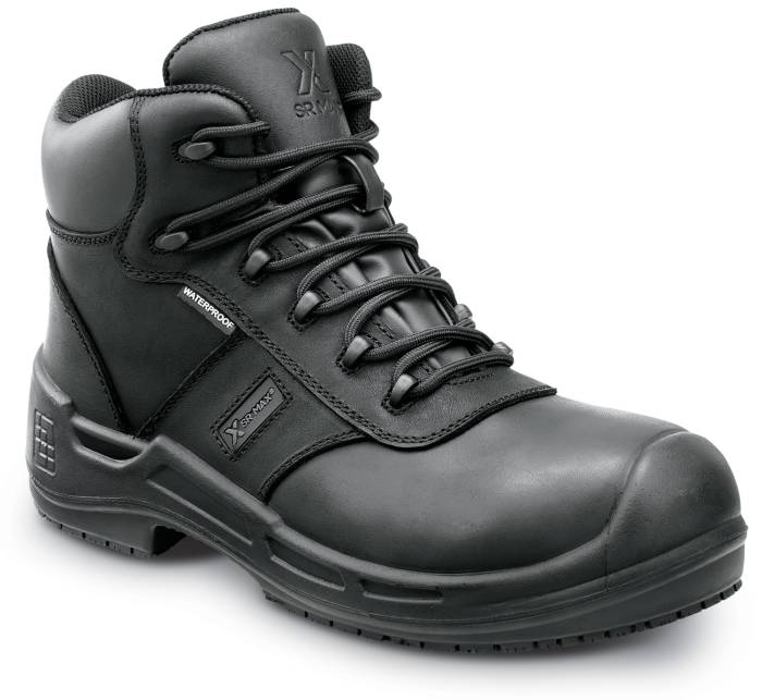 view #1 of: Bota de trabajo antideslizante MaxTRAX, impermeable, EH, con puntera de material compuesto, de 6ápulgadas, negra, de hombre, SR Max SRM9150 Lewiston