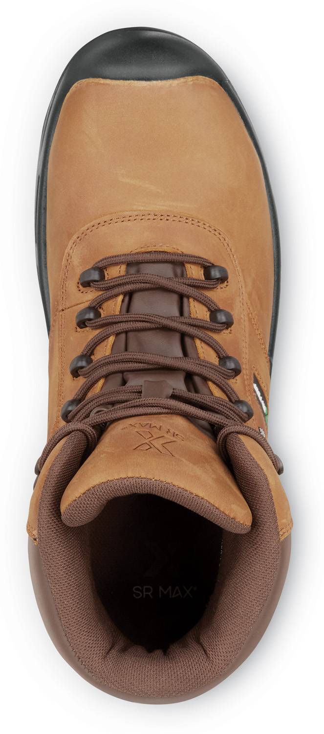 alternate view #4 of: SR Max SRM9160 Lewiston, Men's, Brown, 6 Inch, Comp Toe, EH, Waterproof, MaxTRAX Slip Resistant, Work Boot