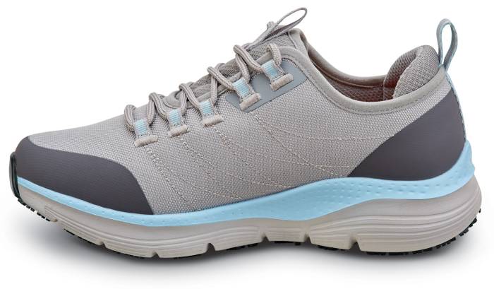 alternate view #3 of: SKECHERS Work SSK108096GYAQ Christina, Arch Fit, Women's, Grey/Aqua, Soft Toe, EH, MaxTRAX Slip Resistant, Low Athletic Work Shoe