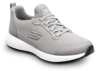 Zapato de trabajo con puntera blanda, antideslizante, sin cordones de estilo atlÒtico, gris, de mujer, SKECHERS Work SSK108160GRY Emma