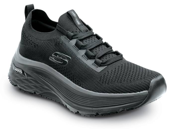 view #1 of: SKECHERS Work Arch Fit SSK108173BLK Addison, Women's, Black, Soft Toe, MaxTRAX Slip Resistant, EH, Low Athletic, Work Shoe