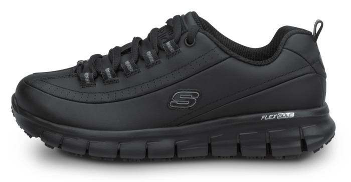 alternate view #2 of: SKECHERS Work SSK403BLK Sara, Women's, Black, Athletic Style, MaxTRAX Slip Resistant, Soft Toe Work Shoe