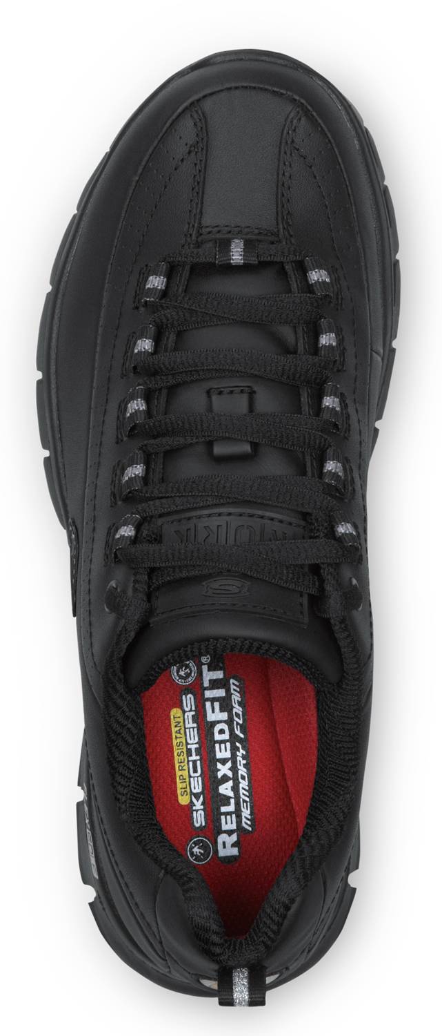 alternate view #4 of: SKECHERS Work SSK403BLK Sara, Women's, Black, Athletic Style, MaxTRAX Slip Resistant, Soft Toe Work Shoe