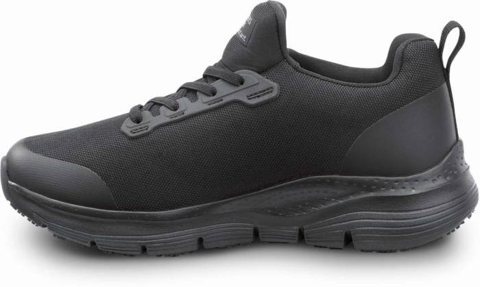 alternate view #3 of: SKECHERS Work Arch Fit SSK8436BLK Leslie, Women's, Black, Slip On Athletic Style, Alloy Toe, MaxTRAX Slip Resistant, Work Shoe