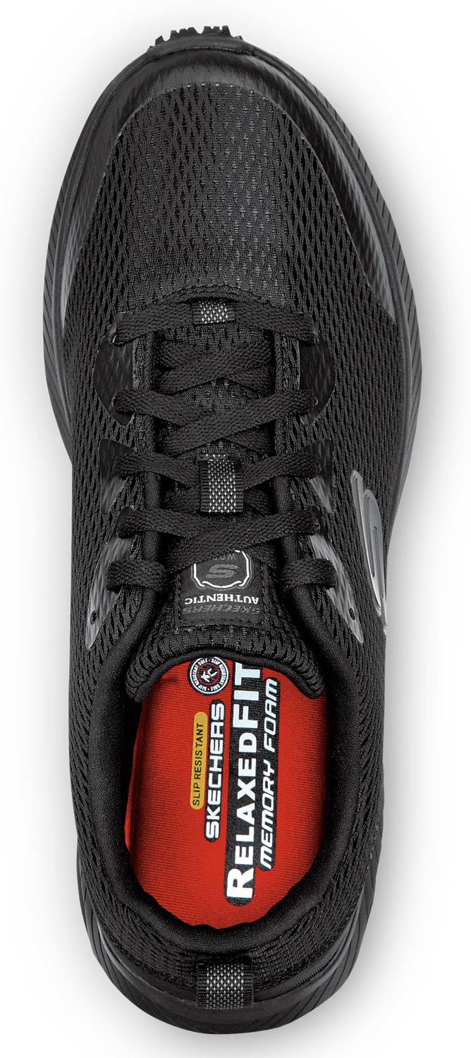 alternate view #4 of: SKECHERS Work SSK9149BLK Jason, Men's, Black, Soft Toe, Slip Resistant Athletic