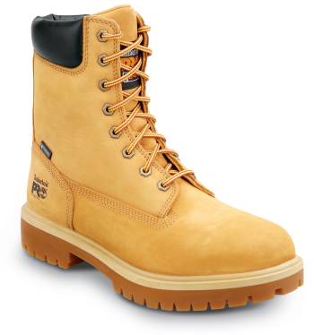 Timberland PRO STMA1WDJ 8IN Direct Attach Men's, Wheat, Steel Toe, EH, MaxTRAX Slip Resistant, WP Boot