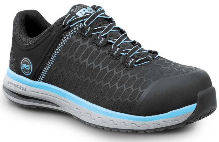 view #1 of: Calzado deportivo bajo antideslizante MaxTRAX, EH, con puntera de material compuesto, negro/acqua, de mujer, Timberland PRO STMA1XS7 Powerdrive