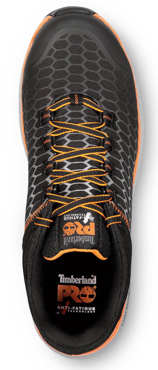 alternate view #4 of: Timberland PRO STMA21AV Powerdrive, Men's, Black/Orange, Comp Toe, EH, MaxTRAX Slip Resistant Low Athletic