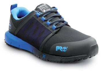 Calzado deportivo bajo, antideslizante MaxTRAX, EH, con puntera compuesta, negro con nylon Ripstop/azul Pop, de hombre, Timberland PRO STMA44A9 Radius