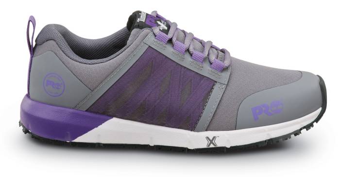 alternate view #2 of: Timberland PRO STMA5YUQ Radius, Women's, Steel Grey/Royal Purple, Soft Toe, EH, MaxTRAX Slip Resistant, Athletic, Work Shoe