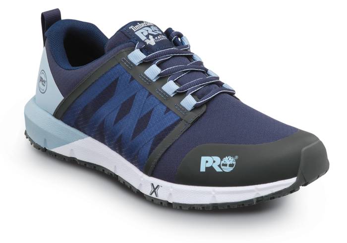 view #1 of: Timberland PRO STMA5YVB Radius, Men's, Dress Blue/Blue Fog, Soft Toe, EH, MaxTRAX Slip Resistant, Athletic, Work Shoe