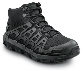 Zapato de trabajo, atlÒtico, de tobillo alto, Wolverine SWW80149 Rev Vent UltraSpring, para hombre, negro, MaxTRAX antideslizante, con puntera blanda, EH