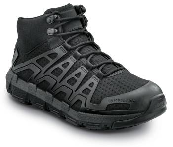 Zapato de trabajo, atlÒtico, de tobillo alto, Wolverine SWW081004 Rev Vent UltraSpring, para hombre, negro, MaxTRAX antideslizante, con puntera de material compuesto, EH