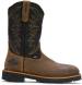 view #1 of: Thorogood TG804-4330 Square Toe Wellington, Men's, Black/Crazyhorse, Steel Toe, EH, WP, 11 Inch, Pull On, Work Boot