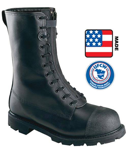 view #1 of: Thorogood TG804-6391 Hellfire, Men's, Black, Steel Toe, EH, WP, PR, Slip Resistant, 10 Inch, Firefighting, Work Boot