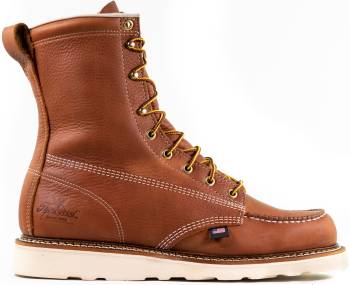 Bota con puntera blanda de 8ápulgadas, color tabaco, de hombre, Thorogood TG814-4201 American Heritage