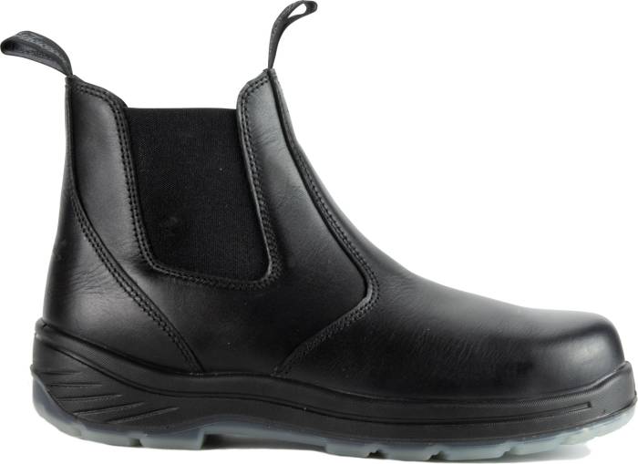 view #1 of: Thorogood TG834-6134 Station Boot, Men's, Black, Soft Toe, EH, WP, PR, Slip Resistant, Chelsea, Slip On, Work Boot