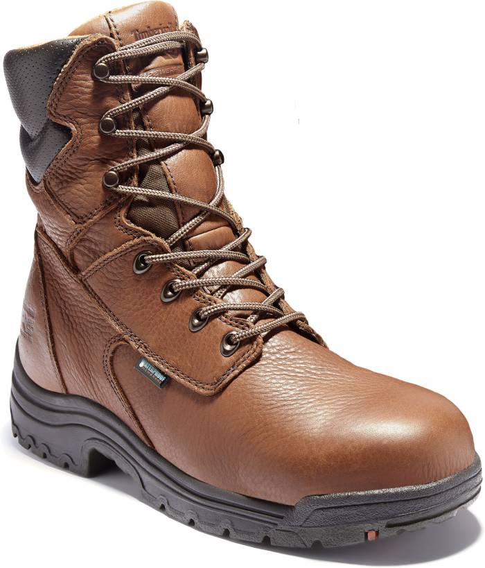 view #1 of: Bota de trabajo de 8ápulgadas, impermeable, EH, con puntera de aleaciÝn TiTAN, de hombre, marrÝn, Timberland PRO TM47019