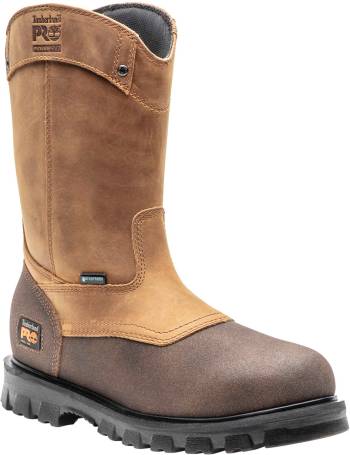 Bota sin cordones, EH, WP, con puntera de acero, grano completo de color trigo, de hombre, Timberland PRO TM89604 Rigmaster