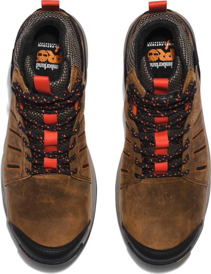 alternate view #4 of: Timberland PRO TMA2PKQ TrailWind, Men's, Brown/Red, Comp Toe, EH, WP, 6 Inch, Hiker, Work Boot