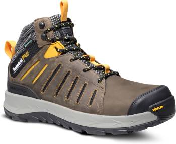 Bota de trabajo estilo senderismo, resistente a riesgos elÒctricos (EH), impermeable (WP), con puntera de material compuesto, color marrÝn, Timberland PRO TMA41UY Trailwind, para hombre