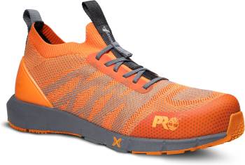 Timberland PRO TMA41XY Radius Knit, Men's, Orange/Grey, Comp Toe, EH, Slip On, Work Shoe