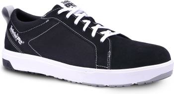 Zapato de trabajo estilo patinaje, resistente a riesgos elÒctricos (EH), con puntera de material compuesto, color negro/blanco, Timberland PRO TMA5NST Berkley, para hombre