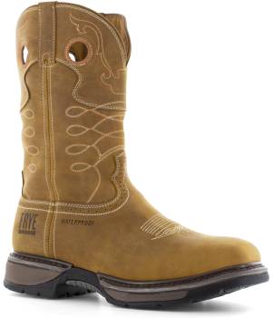 Bota de trabajo sin cordones Western, EH, WP, con puntera de acero, para hombre, tostada, Frye WGFR40103