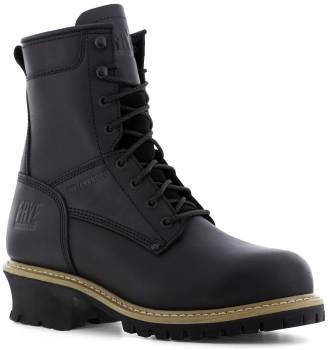 Frye WGFR40201 Men's, Black, Comp Toe, EH, WP, 8 Inch, Logger, Work Boot