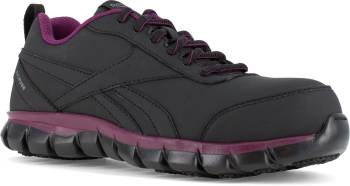 Reebok Work WGRB055 Sublite Cushion Work, Women's, Black/Plum, Comp Toe, SD Athletic