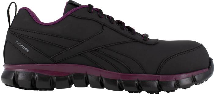 alternate view #2 of: Reebok Work WGRB055 Sublite Cushion Work, Women's, Black/Plum, Comp Toe, SD Athletic