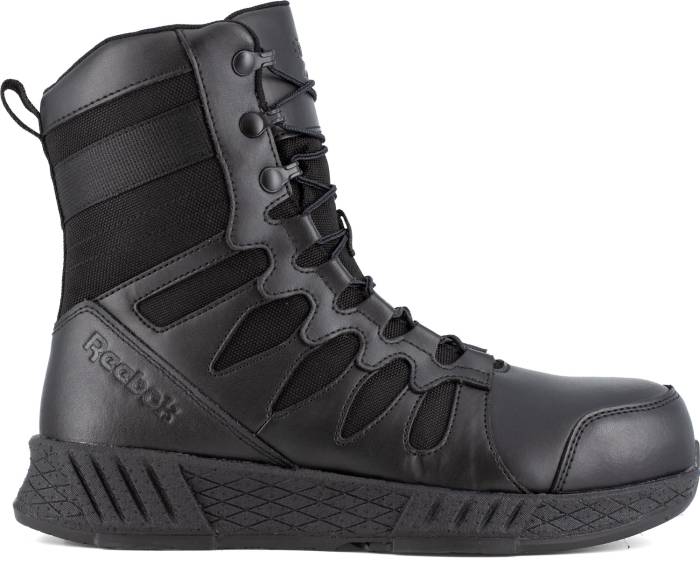 alternate view #2 of: Reebok Work WGB3214 Floatride Energy Tactical Men's, Black, 8 Inch Side-Zip Style, Composite Toe, EH, Slip-Resistant Work Boot