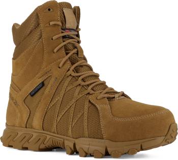 Bota de trabajo tßctica EH WP aislada de 8ápulgadas, puntera de material compuesto, coyote, de hombre Reebok Work WGRB3461 Trailgrip Tactical