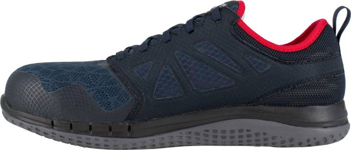 alternate view #3 of: Reebok Work WGRB4250 ZPRINT, Men's, Navy/Red/Grey, Steel Toe, EH, Low Athletic