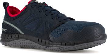 Reebok Work WGRB4250 ZPRINT, Men's, Navy/Red/Grey, Steel Toe, EH, Low Athletic