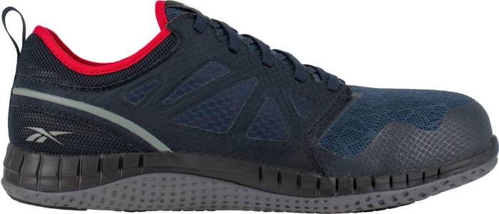 alternate view #2 of: Reebok Work WGRB4250 ZPRINT, Men's, Navy/Red/Grey, Steel Toe, EH, Low Athletic