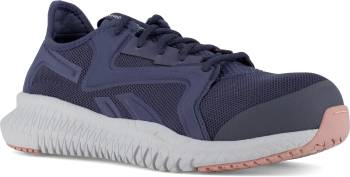 Reebok Work WGRB430 Flexagon 3.0 Work, Women's, Blue/Pink, Comp Toe, EH, Low Athletic, Work Shoe