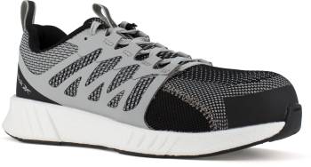 Reebok Work WGRB4312 Fusion Flexweave Work, Men's, Grey/White, Comp Toe, EH, Low Athletic, Work Shoe