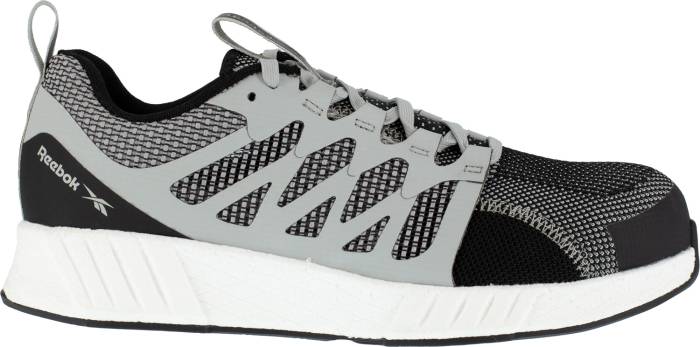 alternate view #2 of: Reebok Work WGRB4312 Fusion Flexweave Work, Men's, Grey/White, Comp Toe, EH, Low Athletic, Work Shoe