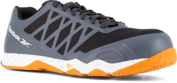 Reebok Work WGRB4453 Speed TR Work, Men's, Grey/Orange, Comp Toe, SD, Low Athletic, Work Shoe