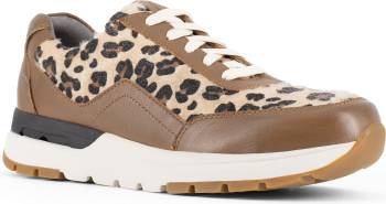 Rockport Works WGRK774 Pulse Tech, Women's, Brown/Leopard, Comp Toe, EH, Fashion Work Sneaker