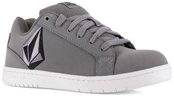 Zapato de trabajo estilo patinaje antideslizante, EH, con puntera de material compuesto, gris/negro, de hombre WGVM30468 Stone Volcom