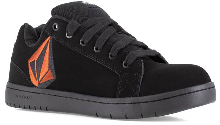 view #1 of: Volcom WGVM30471 Stone Men's, Black/Red, Comp Toe, SD, Slip Resistant, Skate Style, Work Shoe