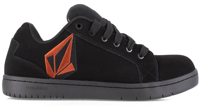 alternate view #2 of: Volcom WGVM30471 Stone Men's, Black/Red, Comp Toe, SD, Slip Resistant, Skate Style, Work Shoe